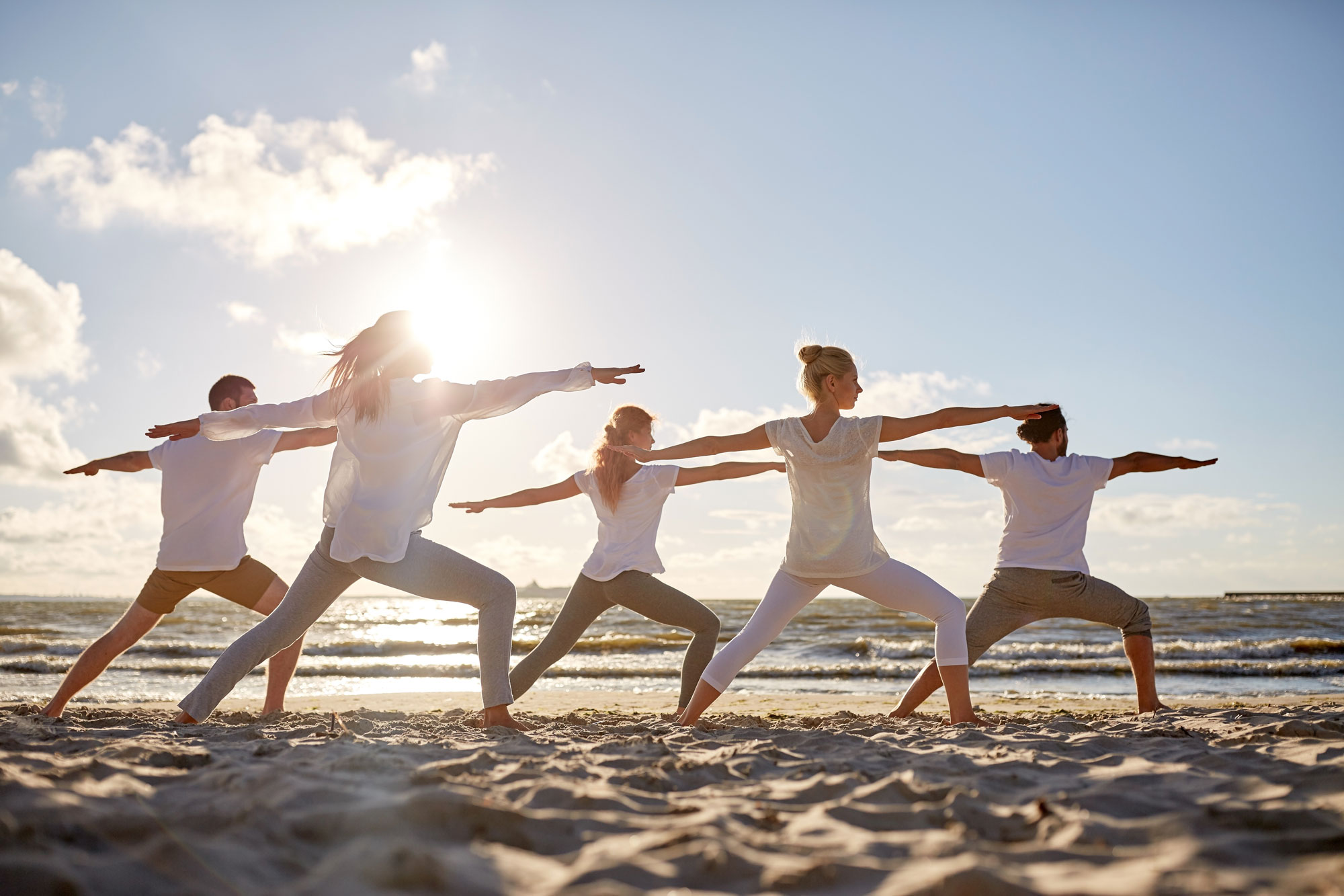 Beach yoga