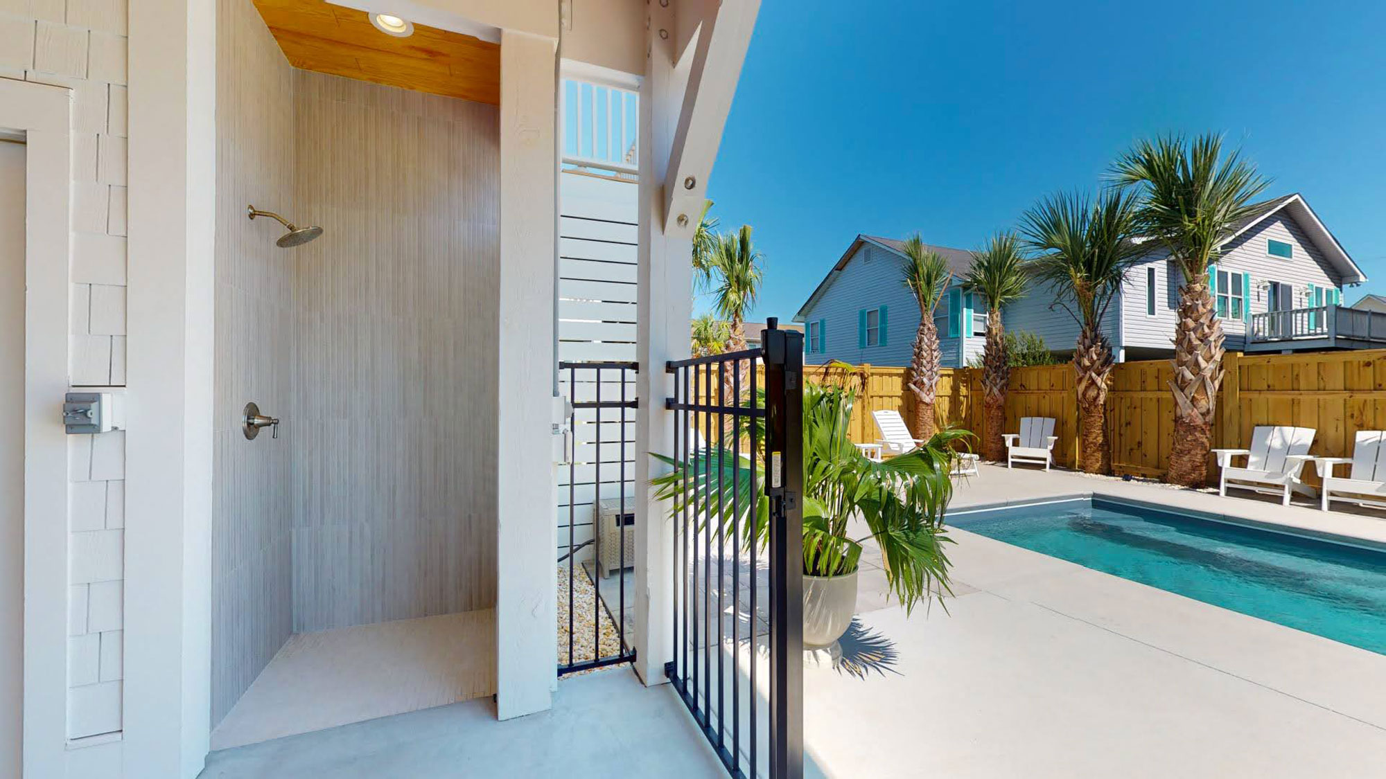 Salt House outdoor shower / pool