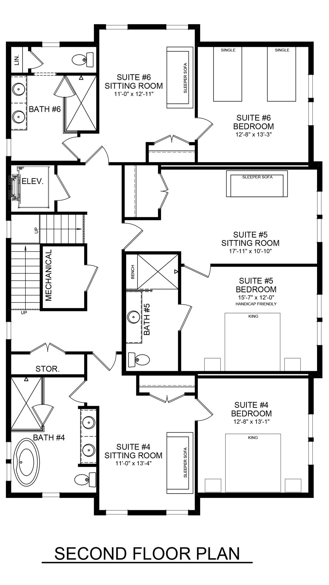 Salt House floor plan (second floor)